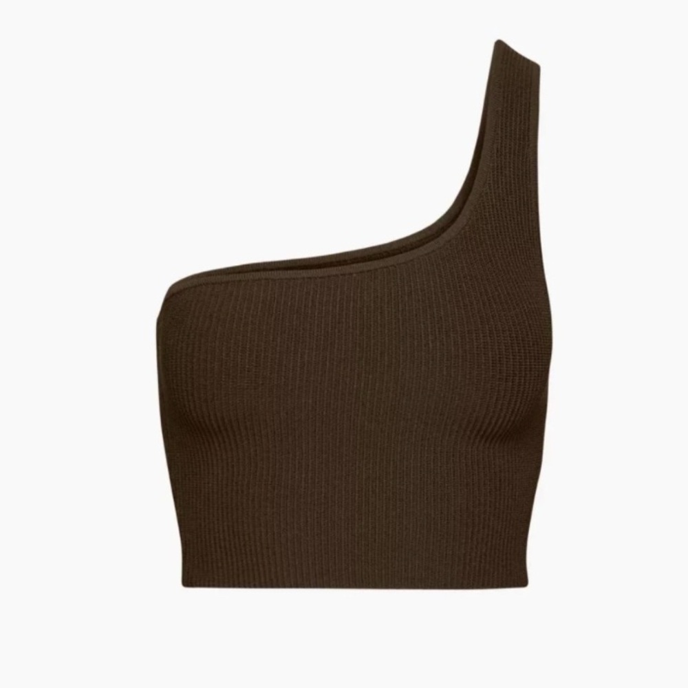 Babaton One Shoulder Sculpt Knit Top